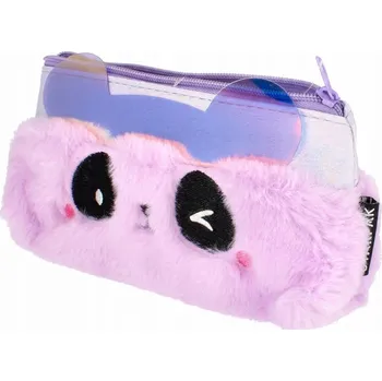 Penál Penál Starpak růžové plyšové pouzdro na tužky do školy