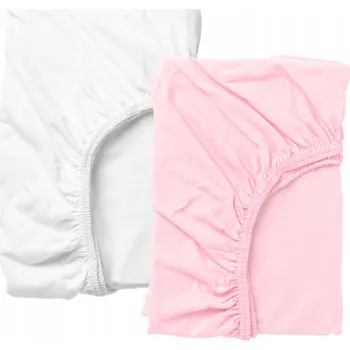 Prostěradlo Ikea LEN Prostěradlo dětské bílá růžová 60x120