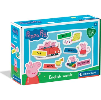 Desková hra Stolní hra Jednoduchá Angličtina s Prasátkem Peppou, hračka pro batolata, hry pro malé děti, hlavolamy pro nejmenší, hra pro rodinu, dárek pro kluka, hry Clementoni