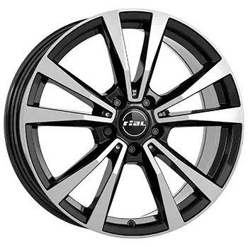 Disk Alu kola RIAL M12X, 19x8 5x112 ET61, černá lesklá + leštění (zátěžová)