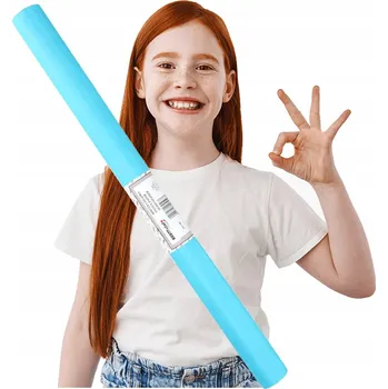 Obraz HLADKÁ KREPÍROVANÁ BAREVNÁ BAVLNKA Školní krepový papír na výtvarnou výchovu TISSUE A'30 B2 SVĚTLE MODRÁ Lux