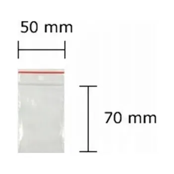ZIP Sáček Průhledný LDPE 50x70mm 100 Kusů