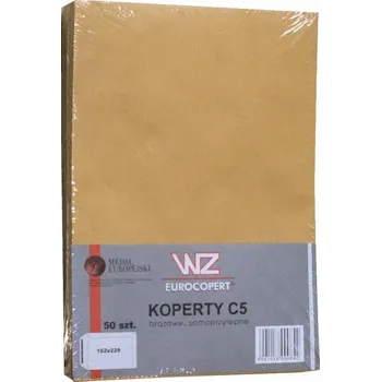 Obálka Obálka bez okénka C5, sada přepravních obálek (162 x 229 mm), hnědá