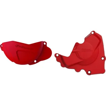 Sada krytu spojkového víka a krytu víka zapalování POLISPORT 90956 červená HONDA CRF 250 R 2013-2017