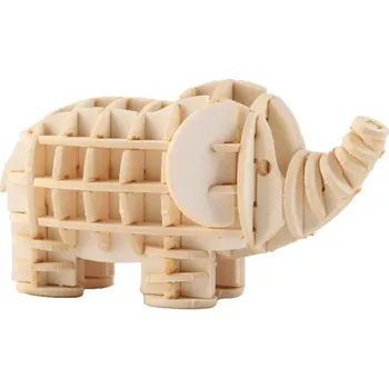 Dřevěná hračka Dřevěné 3D puzzle model Slona 60x30x31 mm Montážní stavebnice Zvířecí skládačka DIY Dárek pro děti Dospělé Teenagery Kreativní tvoření