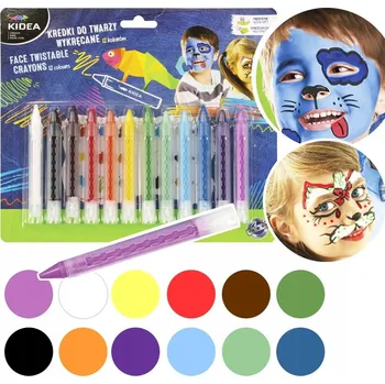 Kresba Pastelky na malování na obličej Derform 12 ks