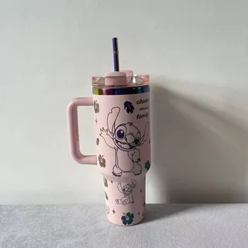 Termohrnek Stitch nerezový termo hrnek s brčkem | cestovní nádobí - B.