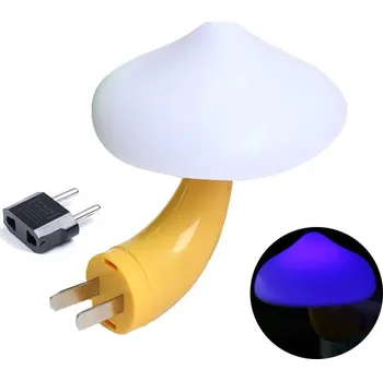 Noční světlo Houbičková noční lampička se senzorem světla | dětské světlo - Zástrčka EU s modrým světlem , Světelný senzor