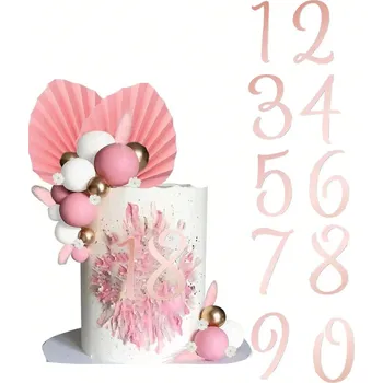 Party dekorace Zlatý nápis happy birthday na dort | dortová dekorace, narozeninová ozdoba - světle zelená , 1 sada