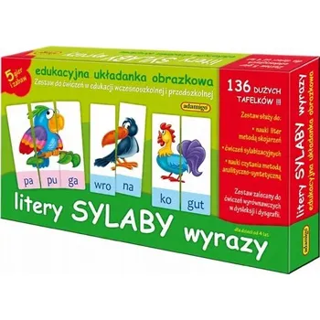 Desková hra Stolní hra Písmena slabiky slova vzdělávací, hry pro malé děti, hra pro předškoláky, hry pro předškoláky, hra pro pětileté děti, hry pro pětileté děti Adamigo