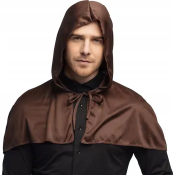 Kapuce hnědá středověká Rytíř 65 cm