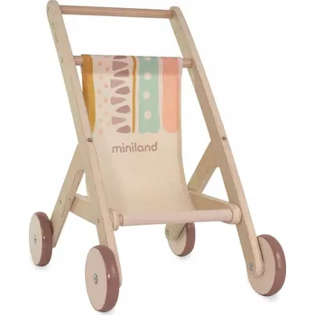 Kočárek pro panenku Dřevěný kočárek pro panenky Miniland