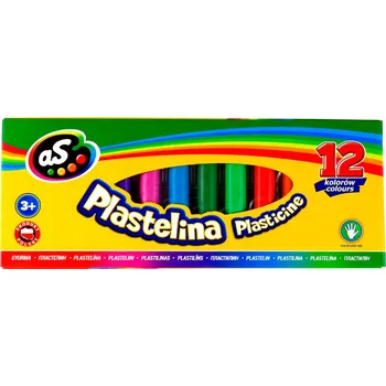 Modelovací hmota ŠKOLNÍ PLASTELÍNA sada 12 BAREV pro děti ASTRA barevná PLASTELÍNA