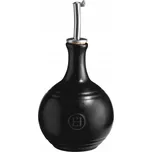 Emile Henry KITCHEN Keramická láhev na olej, ocet 400 ml Černá matná
