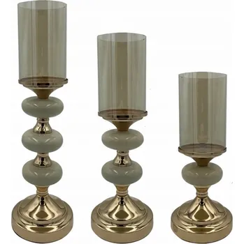 Svícen Zlatý svícen se skleněným stínidlem