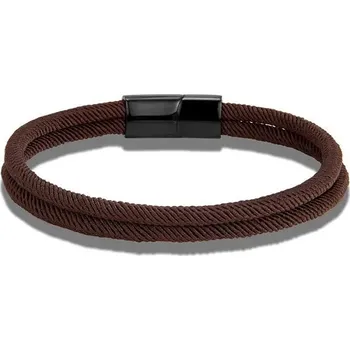 Náramek Pletený námořnický náramek s magnetem | náramek, doplněk - Káva , 20 cm