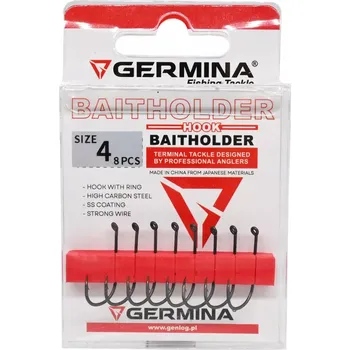 Rybářský háček Zemní háčky s protihrotem Germina Baitholder 8 ks
