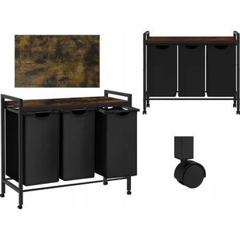 Koš na prádlo Koš na prádlo K&M textilní 114 l béžový, hnědý, černý