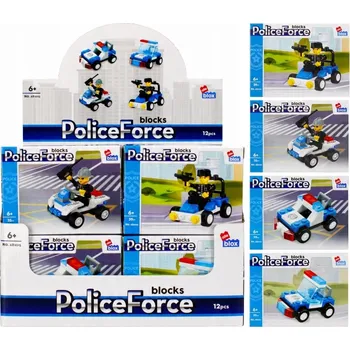 ostatní stavebnice STAVEBNICE SADA pro DĚTI 6 let + 29-39 dílků POLICIE hračky alleBLOX