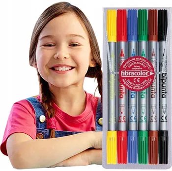 Fixy FIBRACOLOR 6 kusů v multifunkčním Pouzdro