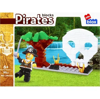 ostatní stavebnice STAVEBNÍ STAVEBNICE pro DĚTI sada 96 dílků PIRÁTSKÉ STAVEBNICE alleBLOX