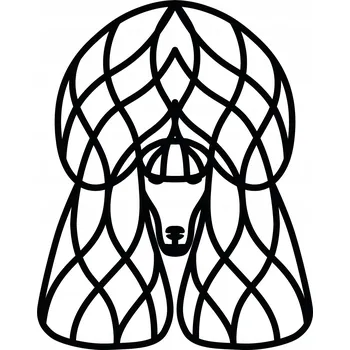 Obraz Nástěnná dekorace Pudl pes ozdoba na zeď obraz s prořezávaným vzorem