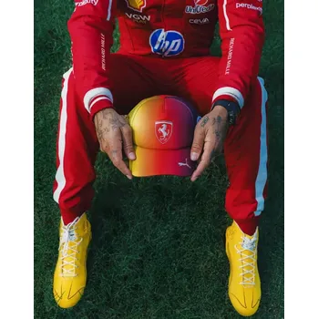 Pokrývka hlavy Kšiltovka Ferrari Lewis Hamilton Limited (Originální čepice Hamilton Ferrari doprava zdarma)