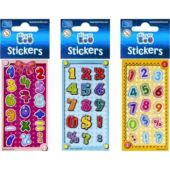 samolepka SAMOLEPICÍ ČÍSLICE barevné SAMOLEPKY 7x18 cm STICKER BOO sada SAMOLEPEK