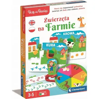 Desková hra Společenská hra ZVÍŘATA, hra se zvířátky, hádanky pro děti, hra pro čtyřleté děti, deskové hry pro malé děti, hry pro předškoláky, hračky pro pětileté děti Clementoni