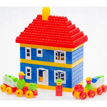 ostatní stavebnice STAVEBNICE PLASTOVÉ pro DĚTI sada 233 DÍLKŮ domeček a vozidla DIPLO
