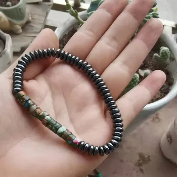 Náramek Stylový korálkový náramek s minerály | pánský náramek, dárek pro muže - A7