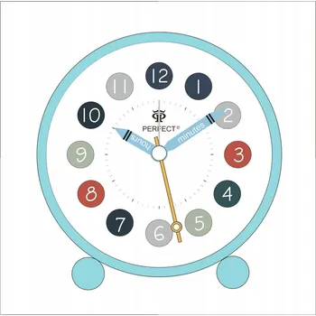 Budík Křemíkový budík PERFECT 11009 HODINY ALARM SNOOZE tichý chod