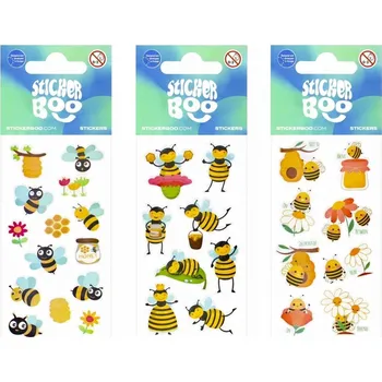 samolepka DEKORATIVNÍ SAMOLEPKY barevné VČELKY 7x18 cm STICKER BOO mix SAMOLEPEK