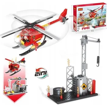 ostatní stavebnice STAVEBNICE COGO HASIČSKÝ VRTULNÍK 164 DÍLŮ 2V1