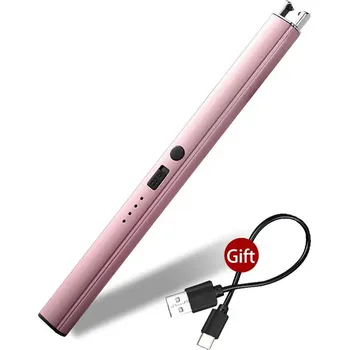 Elektrický větruodolný plazmový zapalovač USB | kuchyňský zapalovač 1+1 ks - Růžové zlato