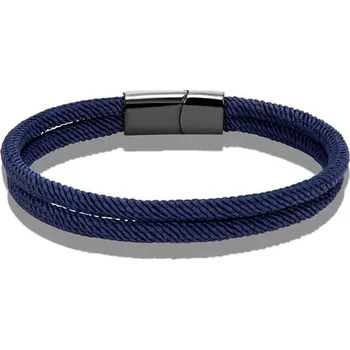 Náramek Pletený námořnický náramek s magnetem | náramek, doplněk - Tmavě modrá , 20 cm