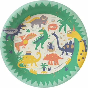 Talíř Talířky Dinosauři, průměr 20 cm, 8 ks / Veverka a společnost