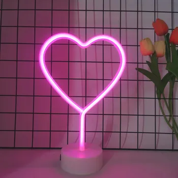 Dekorativní svítidlo Neonové stolní světlo na usb baterie | dekorace - Láska k stolnímu počítači