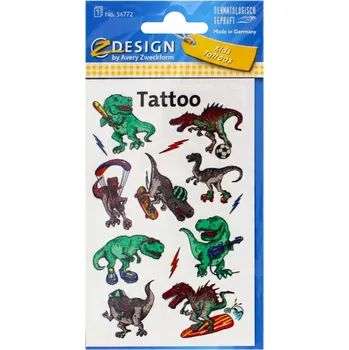 Odstranitelné tetování Dočasné tetování, tetovačky na blistru pro děti Avery Zweckform, voděodolné tetování pro děti 1 ks