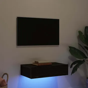 Televizní stolek vidaXL TV skříňka s LED osvětlením 60 x 35 x 15,5 cm [842894] Barva: Černý dub