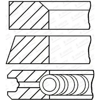 Píst motoru Sada pístních kroužků GOETZE ENGINE 08-440805-00