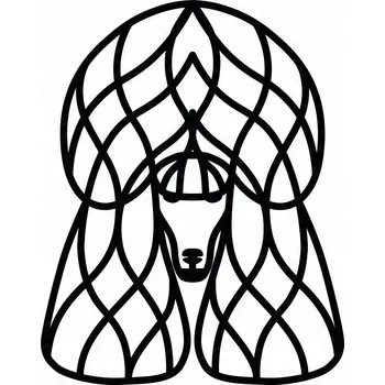 Obraz Nástěnná dekorace Pudl pes ozdoba na zeď obraz s prořezávaným vzorem