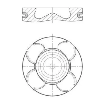 Píst motoru Píst MAHLE 007 PI 00172 000