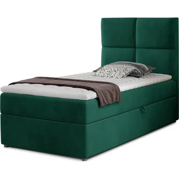 Postel Čalouněná jednolůžková postel RIVIA 90x200 Monolith 37 tmavě zelená