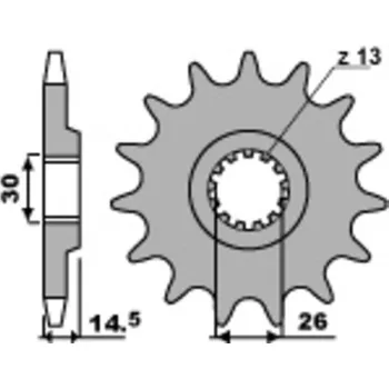 Nářadí na motocykly PBR Ocelová standardní přední řetězová kola 335 - 630 335.15.18NC