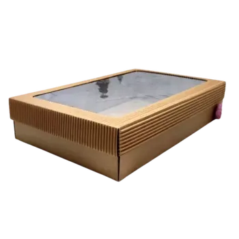 Krabička na výslužku Dárková krabička s průhledným okénkem 29x18x6 cm