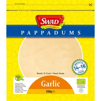 Koření Indický chléb Pappadum s česnekem 200 g - Swad