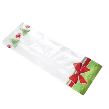 Sáček na potraviny Celofánový sáček s potiskem "Mašle" 37x13x7 cm