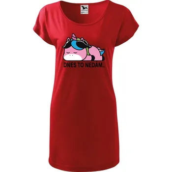 Dámské tričko DOBRÝ TRIKO Dámské tričko/šaty Dnes to nedám Velikost: M, Barva: Červená