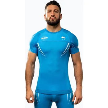 Pánské tričko Pánské tréninkové tričko Venum X WOW FC Rashguards pacific blue